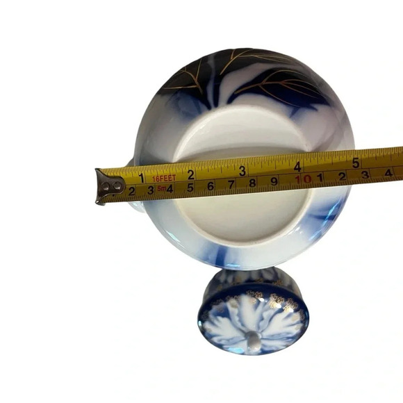 Fukagawa Seiji Peony Gold Mill Cobalt Blue Set Teapot  And 3 Tea Cups & … - Picture 14 of 15